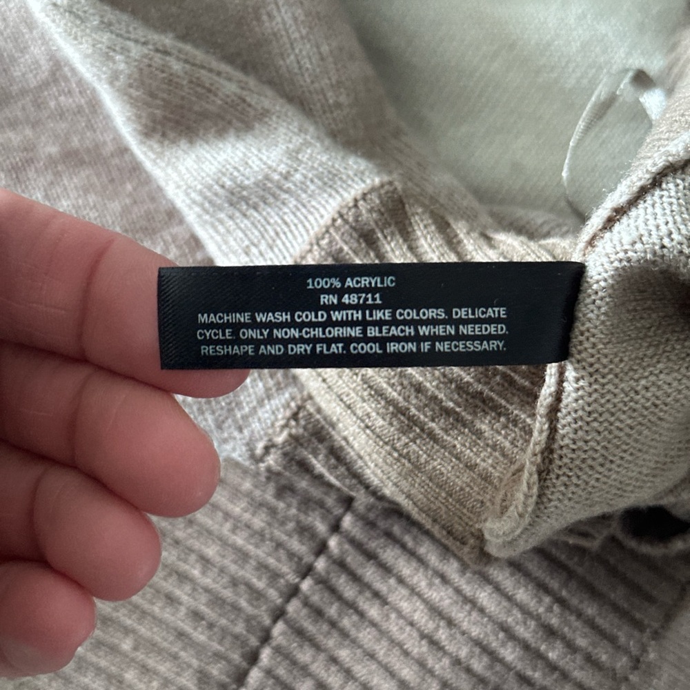 Massini Sweater Dress Brown Cream Colorblock V Neck Size S - Picture 7 of 7